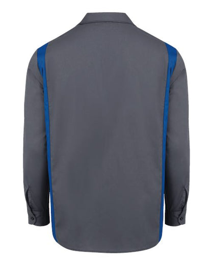 Dickies Industrial Colorblocked Long Sleeve Shirt - Tall Sizes 5524T Custom Embroidered Business Logo