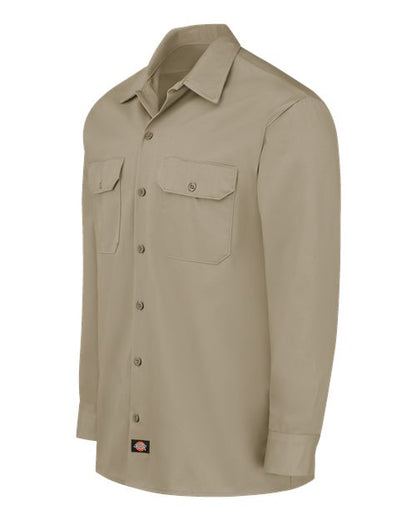 Dickies Heavyweight Cotton Long Sleeve Shirt 5549 Custom Embroidered Business Logo