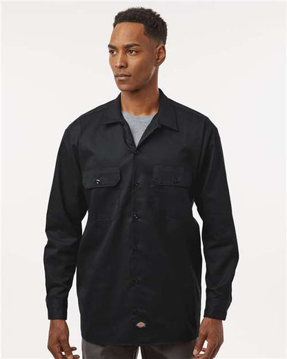 Custom Embroidered  Dickies Long Sleeve Work Shirt 5574  