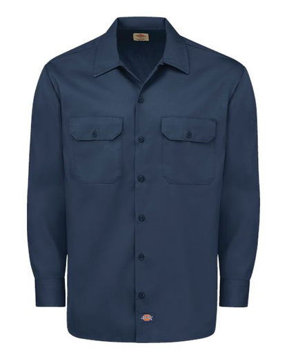 Dickies Long Sleeve Work Shirt 5574 Custom Embroidered Business Logo