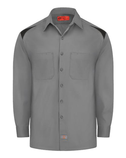 Dickies Long Sleeve Performance Team Shirt - Tall Sizes 6605T Custom Embroidered Business Logo