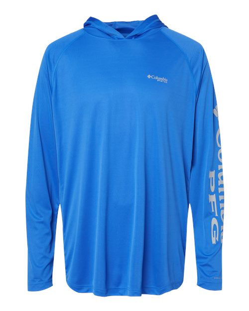 Columbia PFG Terminal™ Tackle Hooded Long Sleeve T-Shirt 153617 Custom Embroidered Business Logo