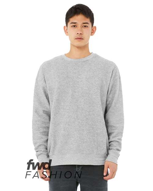 BELLA + CANVAS FWD Fashion Sueded Drop Shoulder Sweatshirt 3345 Custom Embroidered Business Logo