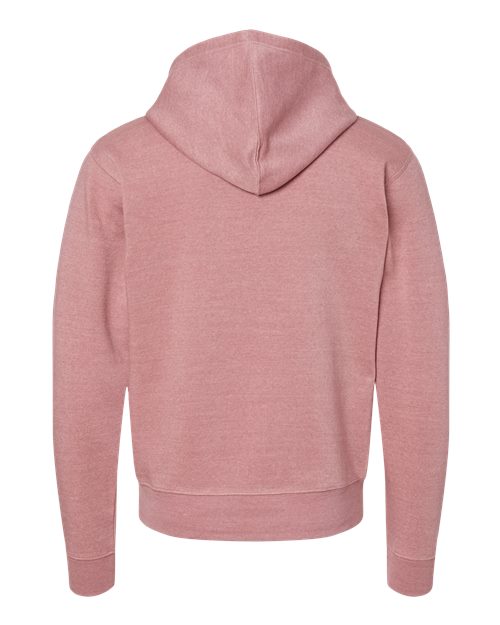 J. America Triblend Fleece Hooded Sweatshirt 8871 Dusty Rose Triblend