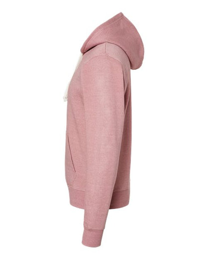 J. America Triblend Fleece Hooded Sweatshirt 8871 Dusty Rose Triblend