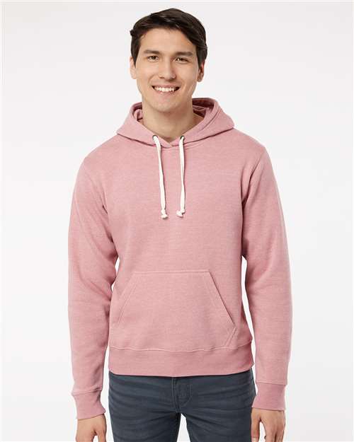 Custom Embroidered  J. America Triblend Fleece Hooded Sweatshirt 8871 Dusty Rose Triblend