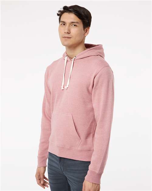 J. America Triblend Fleece Hooded Sweatshirt 8871 Dusty Rose Triblend