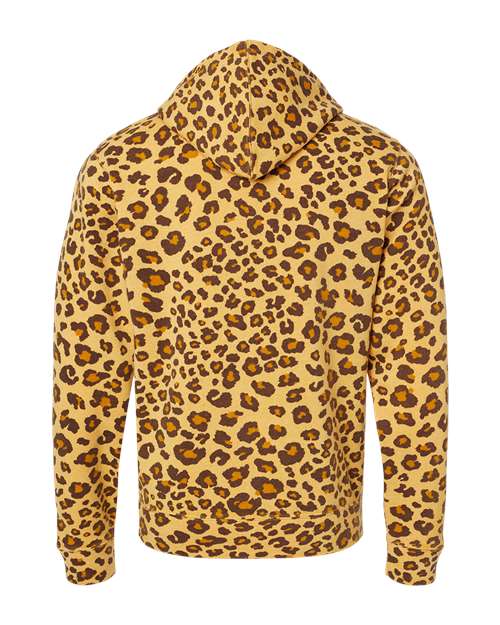 J. America Triblend Fleece Hooded Sweatshirt 8871 Leopard Triblend
