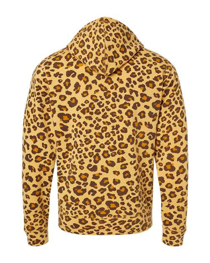 J. America Triblend Fleece Hooded Sweatshirt 8871 Leopard Triblend