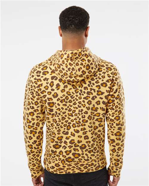 J. America Triblend Fleece Hooded Sweatshirt 8871 Leopard Triblend