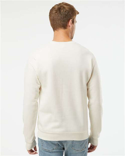 JERZEES NuBlend® Crewneck Sweatshirt 562MR Sweet Cream Heather Custom Embroidered Business Logo