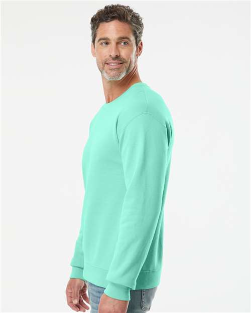 JERZEES NuBlend® Crewneck Sweatshirt 562MR Cool Mint Custom Embroidered Business Logo