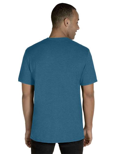 JERZEES Premium Blend Ring-Spun T-Shirt 560MR Digital Teal Heather Custom Embroidered Business Logo