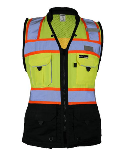 Kishigo Women's Premium Black Series Heavy Duty Surveyors Vest 8120