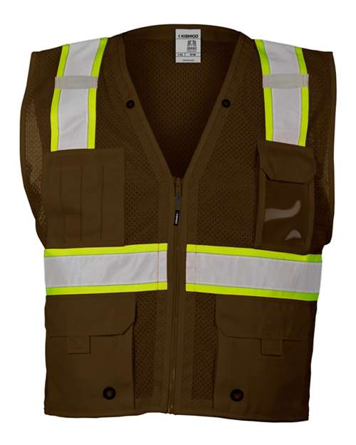 Kishigo EV Series® Enhanced Visibility Multi-Pocket Mesh Vest B100-111
