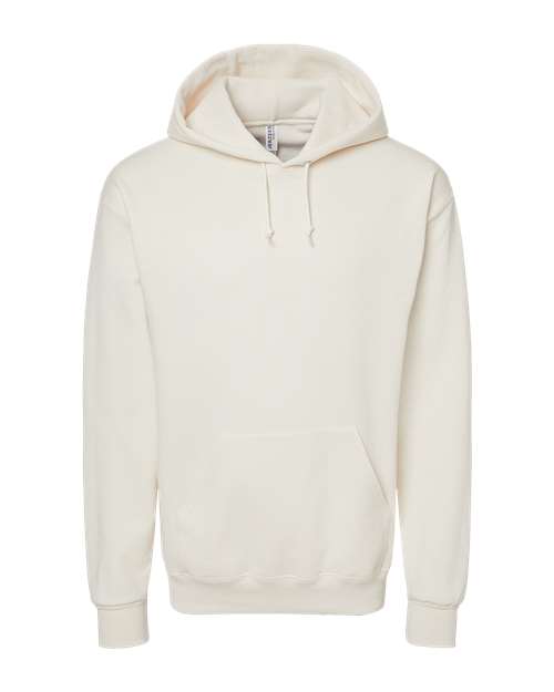 JERZEES NuBlend® Hooded Sweatshirt 996MR Sweet Cream Heather Custom Embroidered Business Logo