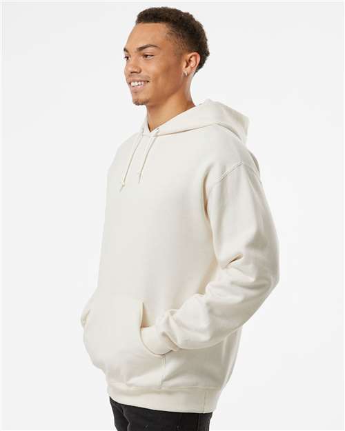 JERZEES NuBlend® Hooded Sweatshirt 996MR Sweet Cream Heather Custom Embroidered Business Logo