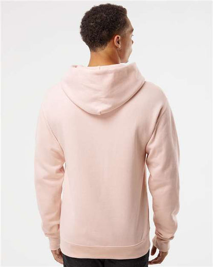 JERZEES NuBlend® Hooded Sweatshirt 996MR Blush Pink Custom Embroidered Business Logo