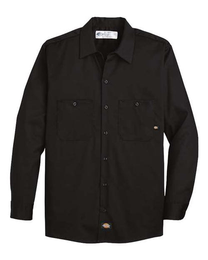 Dickies Industrial Cotton Long Sleeve Work Shirt L307 Custom Embroidered Business Logo