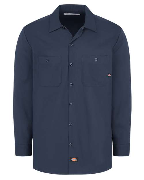 Dickies Men's Tall Industrial Cotton Long Sleeve Work Shirt L307T