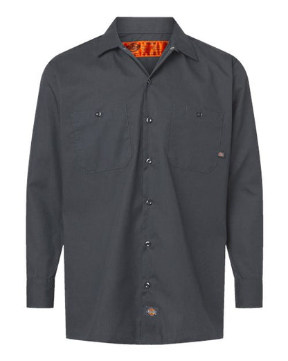 Dickies Industrial Long Sleeve Work Shirt L535 Custom Embroidered Business Logo