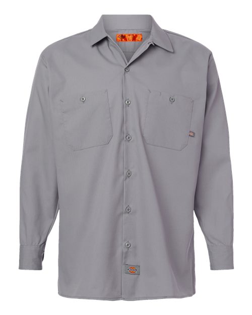 Dickies Industrial Long Sleeve Work Shirt L535 Custom Embroidered Business Logo