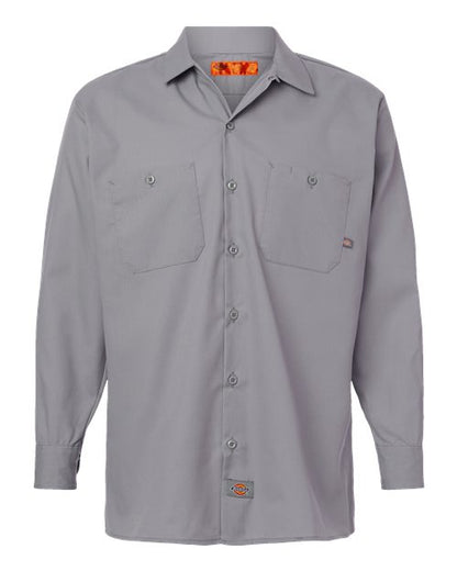 Dickies Industrial Long Sleeve Work Shirt L535 Custom Embroidered Business Logo