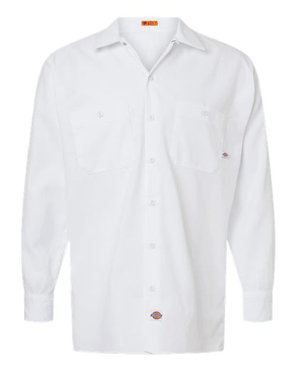 Dickies Industrial Long Sleeve Work Shirt L535 Custom Embroidered Business Logo
