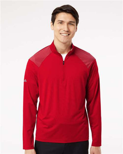 Adidas Shoulder Stripe Quarter-Zip Pullover A520 Custom Embroidered Business Logo