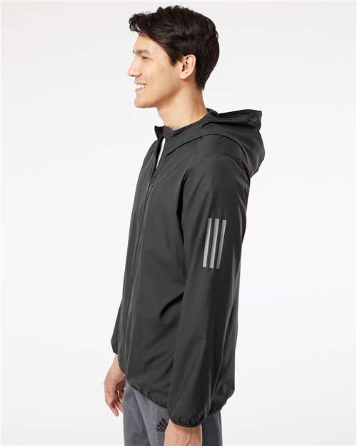 Adidas Hooded Full-Zip Windbreaker A524 Custom Embroidered Business Logo