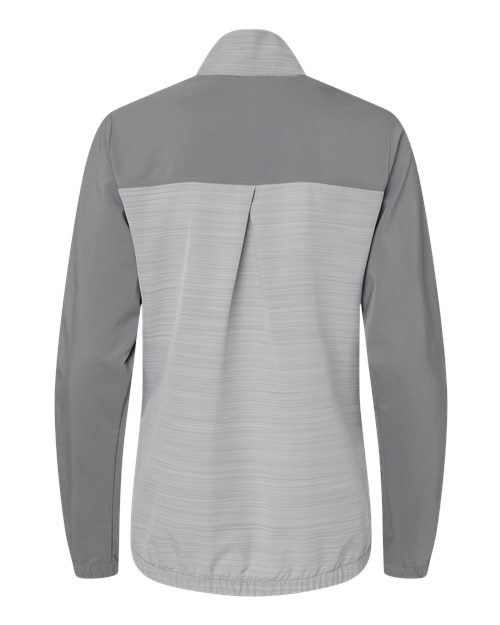 Adidas Women's Heather Block Full-Zip Windshirt A547 Custom Embroidered Business Logo