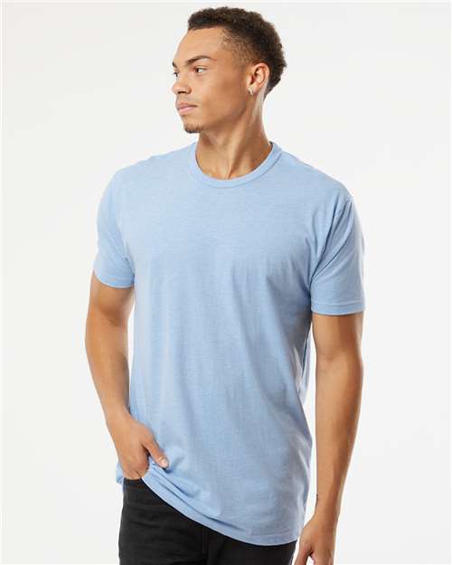 Custom Embroidered  Next Level CVC T-Shirt 6210 Heather Columbia Blue