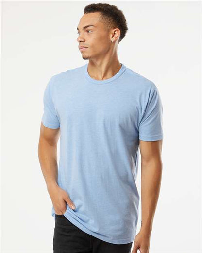 Custom Embroidered  Next Level CVC T-Shirt 6210 Heather Columbia Blue