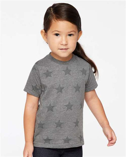 Custom Embroidered  Code Five Toddler Star Print Tee 3029  