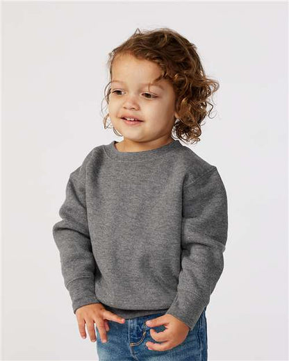Custom Embroidered  Rabbit Skins Toddler Fleece Crewneck Sweatshirt 3317  