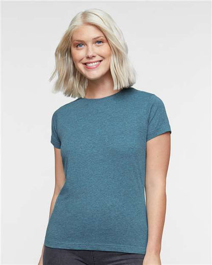 LAT Women's Fine Jersey Tee 3516 Surf Blackout
