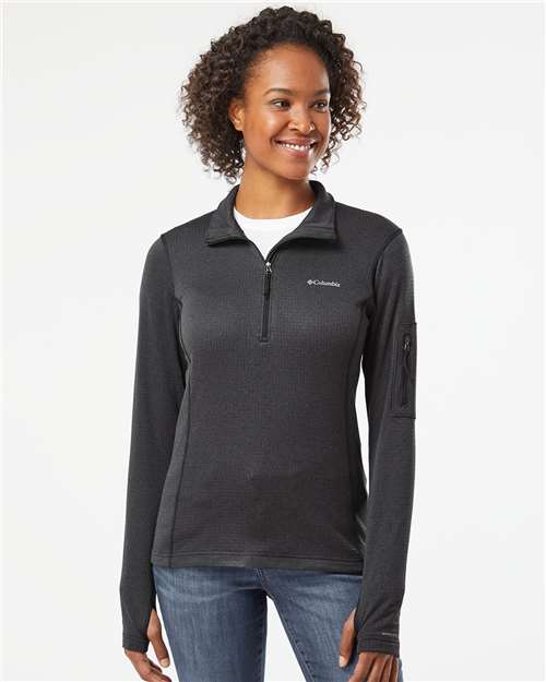 Columbia Women's Park View™ Grid Fleece Half-Zip 195970 Custom Embroidered Business Logo