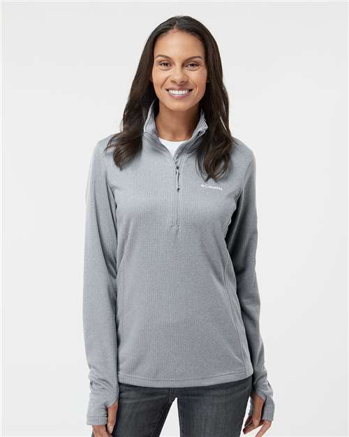 Columbia Women's Park View™ Grid Fleece Half-Zip 195970 Custom Embroidered Business Logo