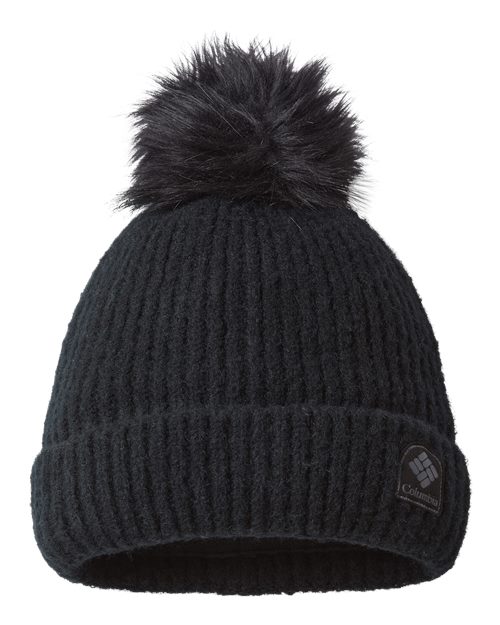 Columbia Winter Blur™ Pom-Pom Cuffed Beanie 186210 Custom Embroidered Business Logo