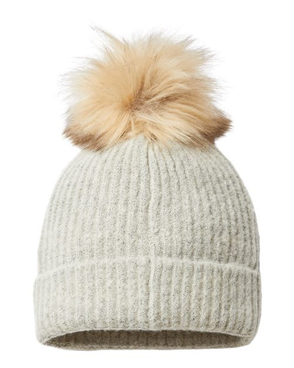 Columbia Winter Blur™ Pom-Pom Cuffed Beanie 186210 Custom Embroidered Business Logo