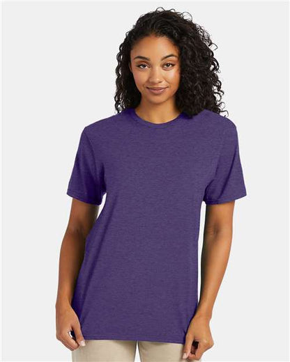 Custom Embroidered  Hanes Perfect-T T-Shirt 4980 Grape Smash Heather