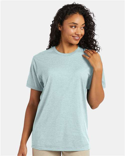 Custom Embroidered  Hanes Perfect-T T-Shirt 4980 Marbled Ice Fall