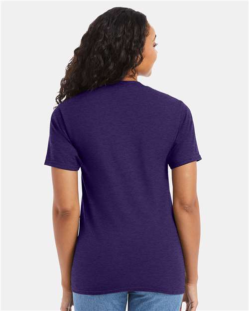 Hanes Beefy-T® T-Shirt 5180 Grape Smash Heather