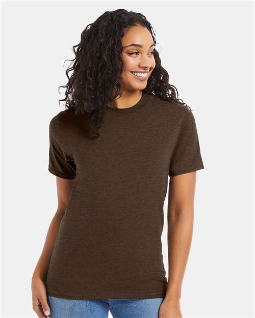 Custom Embroidered  Hanes Beefy-T® T-Shirt 5180 Heather Brown