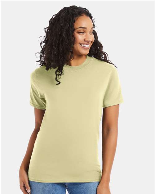 Custom Embroidered  Hanes Beefy-T® T-Shirt 5180 Lemon Meringue