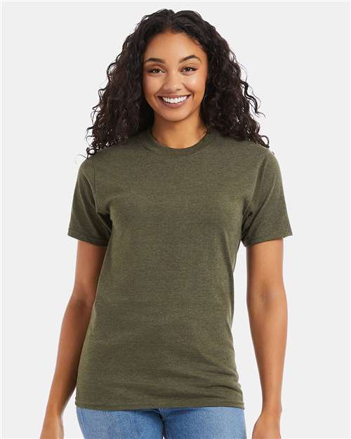 Custom Embroidered  Hanes Beefy-T® T-Shirt 5180 Military Green Heather