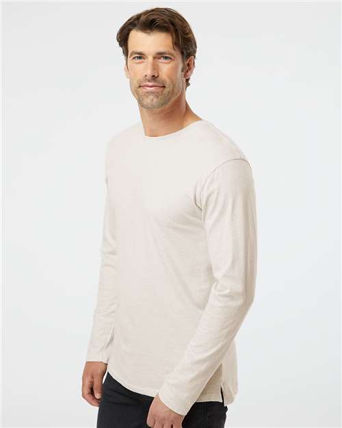 LAT Fine Jersey Long Sleeve Tee 6918 Natural Heather