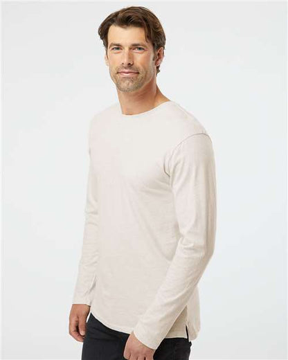 LAT Fine Jersey Long Sleeve Tee 6918 Natural Heather