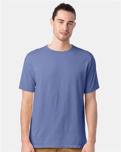 Custom Embroidered  ComfortWash by Hanes Garment-Dyed T-Shirt GDH100 Frontier Blue