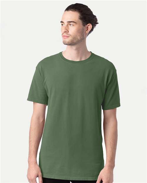 Custom Embroidered  ComfortWash by Hanes Garment-Dyed T-Shirt GDH100 Moss